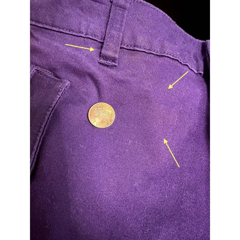 Y2k Vintage Covington Dark Purple Indie Denim High Waist Mini Skirt size 26